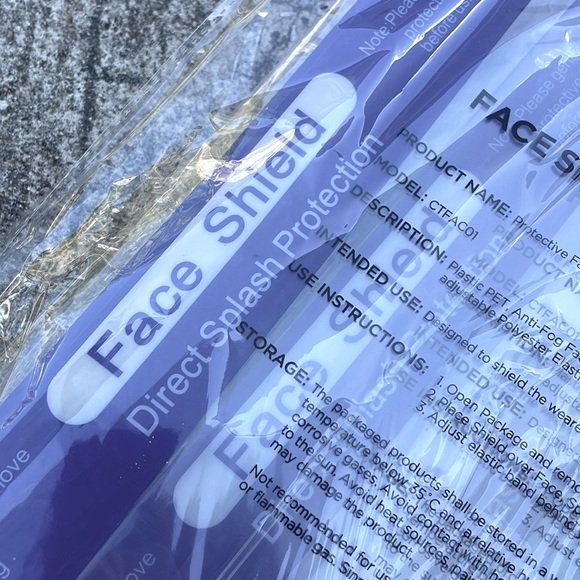 Clear Face Shields - 10 pack - New, Never Opened - icu Health - Picture 7 of 8